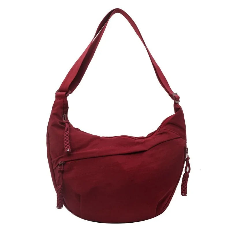 Simple Nylon Women’s Shoulder Bag – Large Capacity Crossbody & Messenger Bag for Daily Use