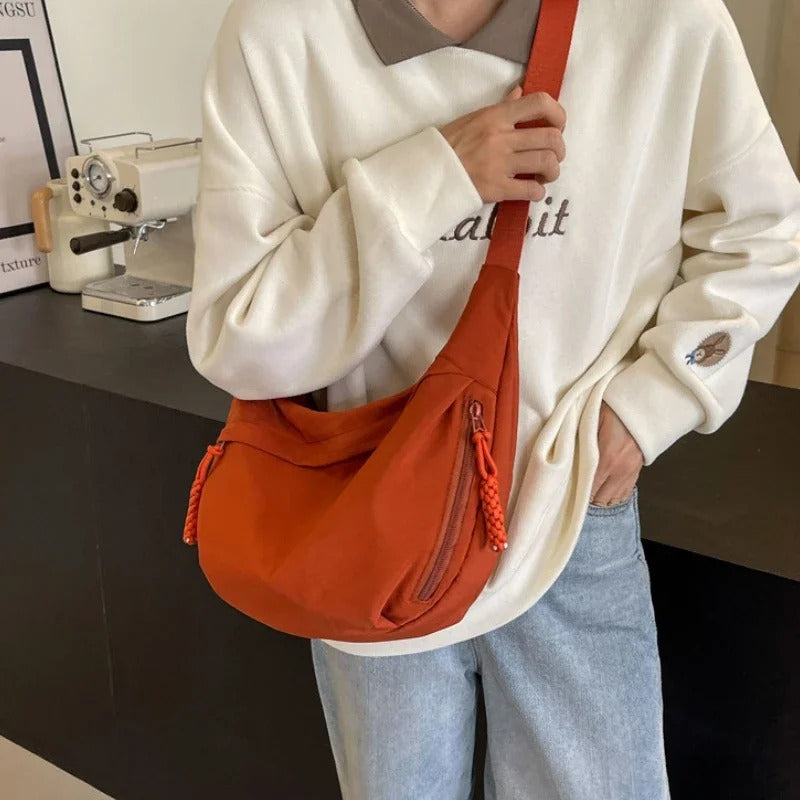 Simple Nylon Women’s Shoulder Bag – Large Capacity Crossbody & Messenger Bag for Daily Use